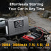 GCZ 3000A portable car jump starter with 150PSI air compressor and 20000mAh power bank for roadside emergencies.