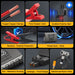 GCZ 3000A portable car jump starter with 150PSI air compressor and 20000mAh power bank for roadside emergencies.